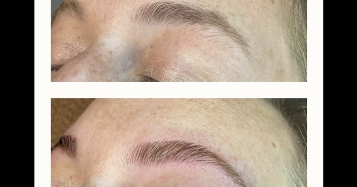 Before and After Brows at Shear Excellence Salon in Rantoul before and after eyebrows by Shear Excellence in Rantoul IL