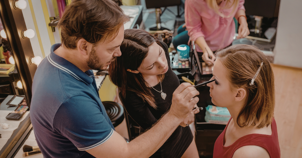 professional makeup application in salon rantoul il beauty services brow and lash styling