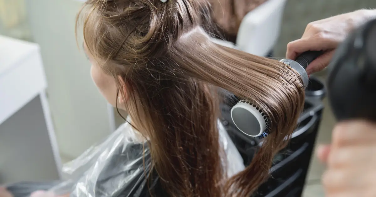  Professional hair styling and nourishing treatment to improve hair texture and volume at Shear Excellence in Rantoul, IL.